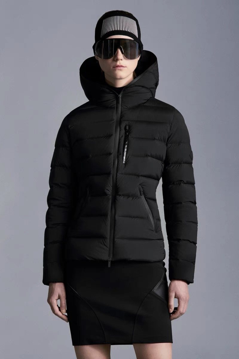 Moncler Hooded Letter Graphic Puffer Coat