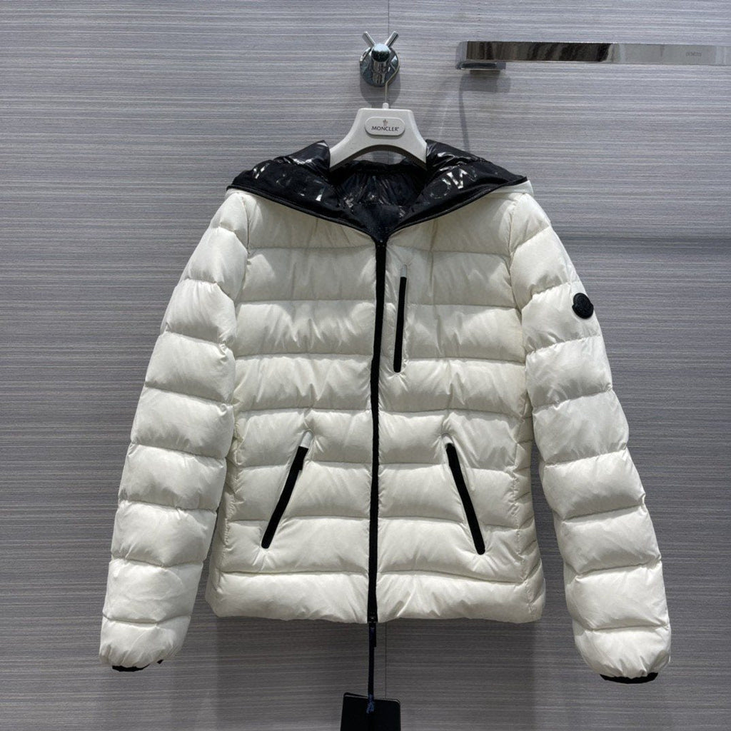 Moncler Hooded Letter Graphic Puffer Coat