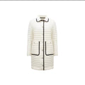 Moncler Women's Long Quilted Button-Front Down Coat