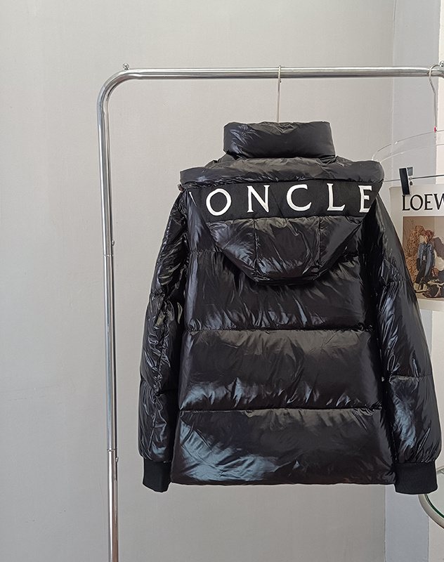 Moncler Hooded Glossy Puffer Coat