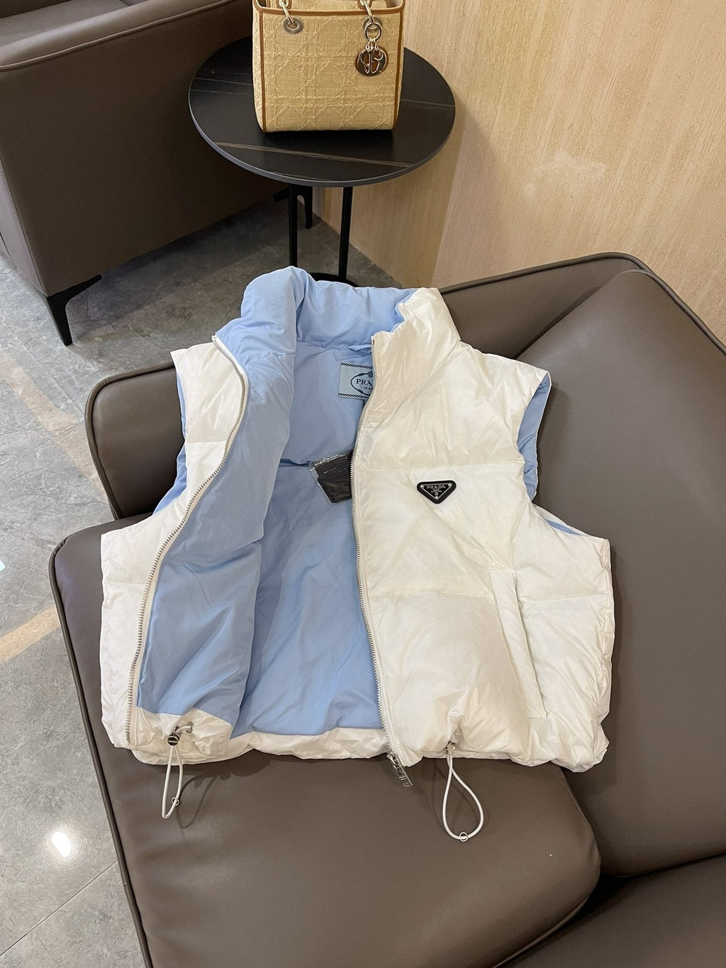 Prada Reversible Quilted Zip Vest