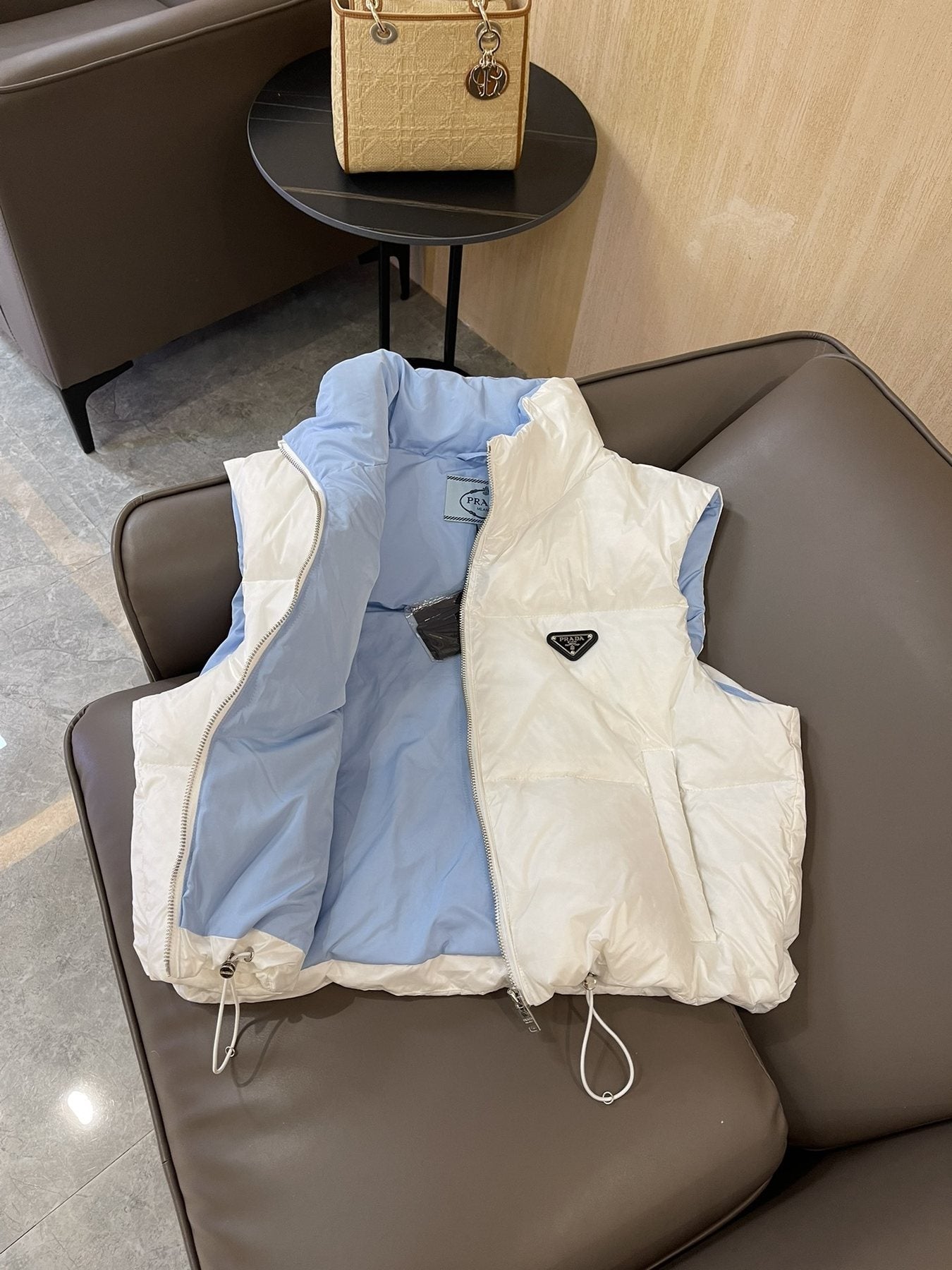 Prada Reversible Quilted Zip Vest
