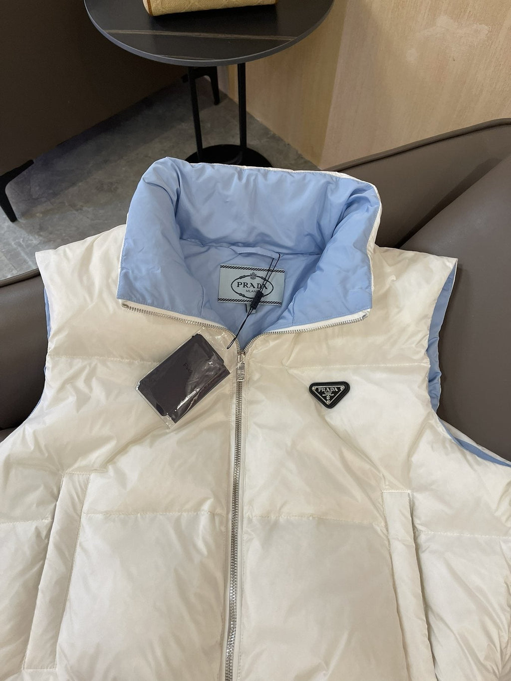 Prada Reversible Quilted Zip Vest