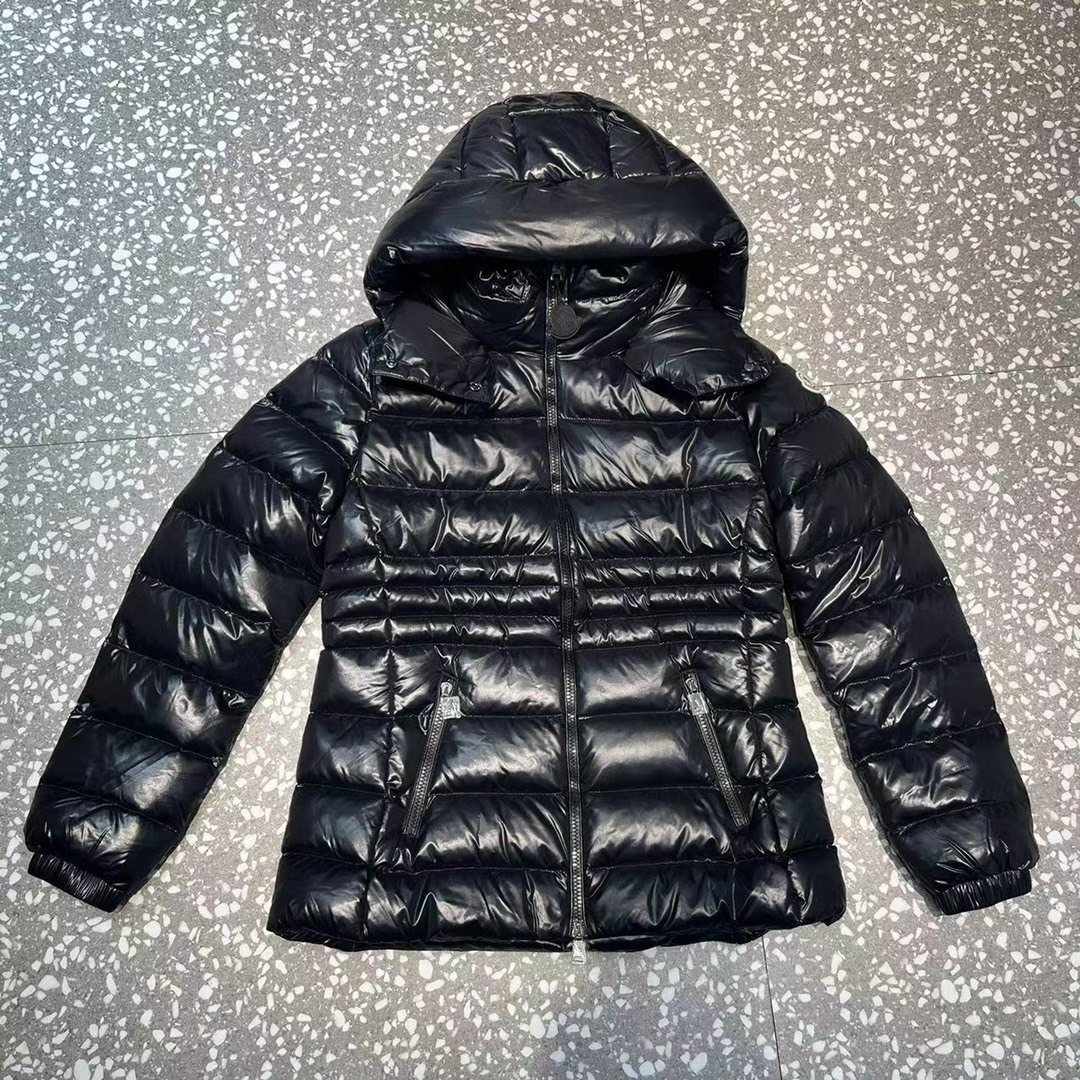 Moncler Women's Glossy Quilted Detachable Hood Puffer Coat