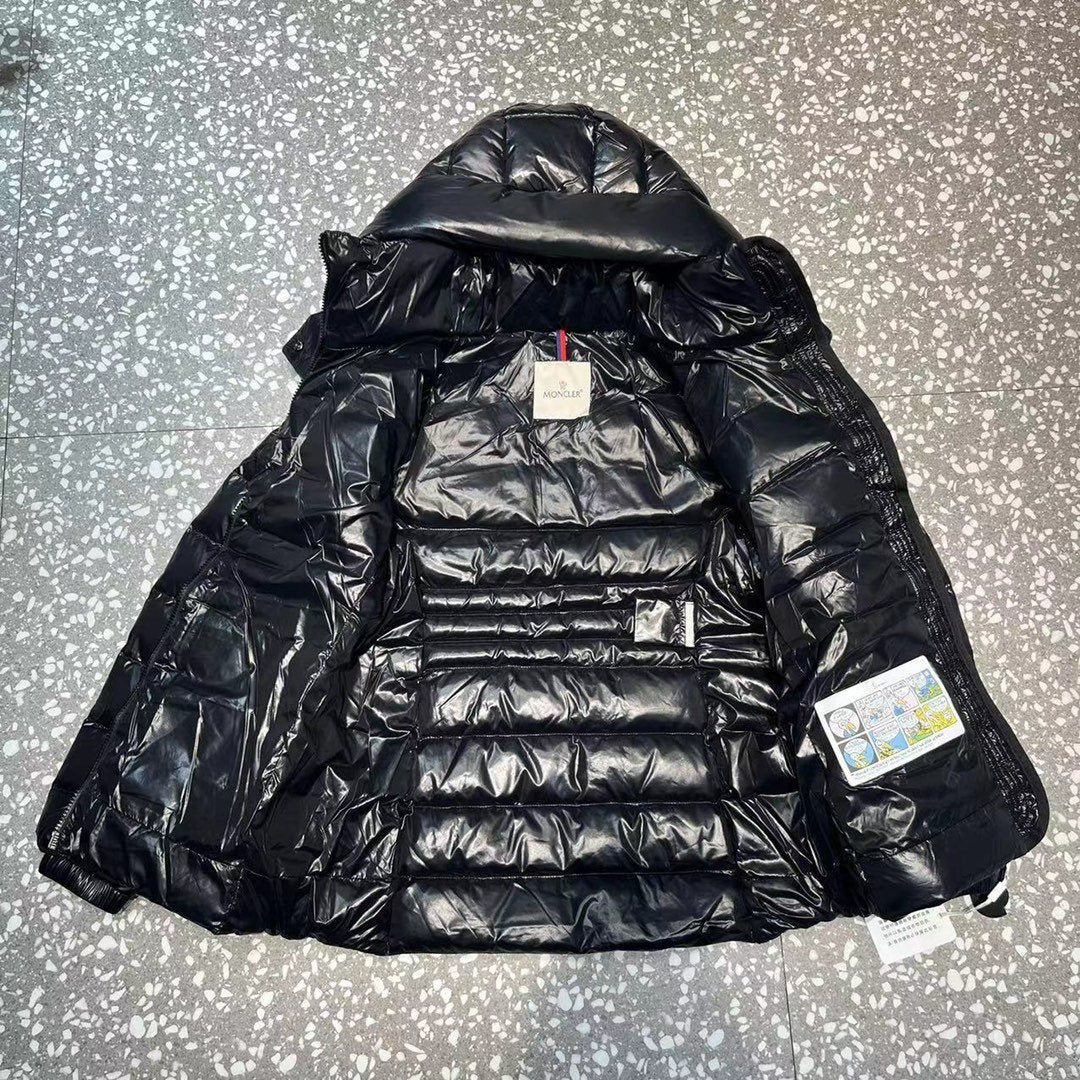 Moncler Women's Glossy Quilted Detachable Hood Puffer Coat