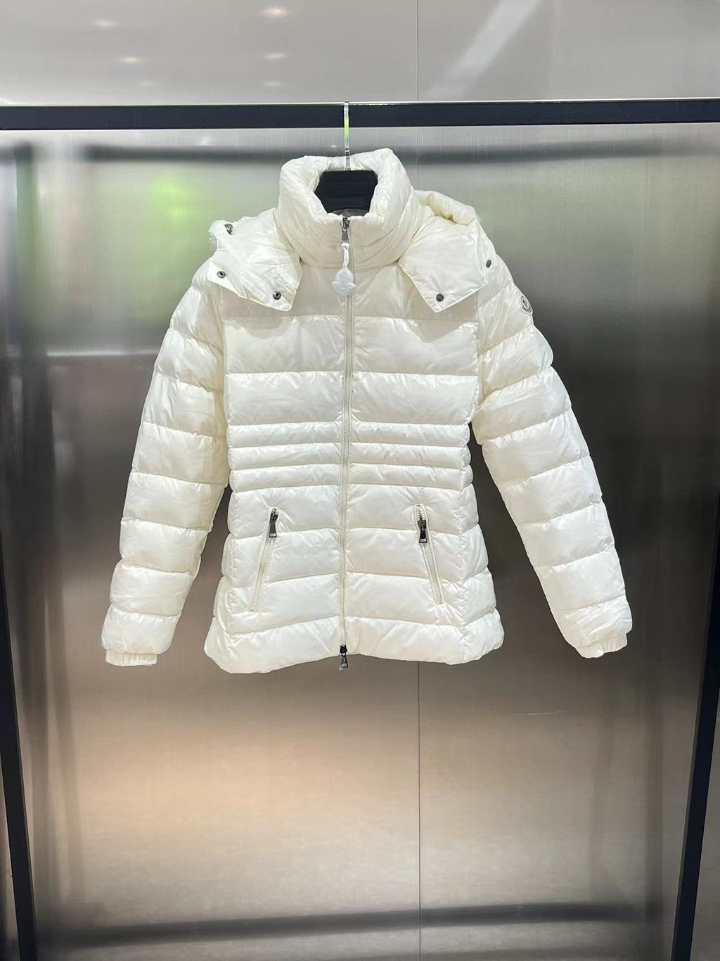 Moncler Women's Glossy Quilted Detachable Hood Puffer Coat