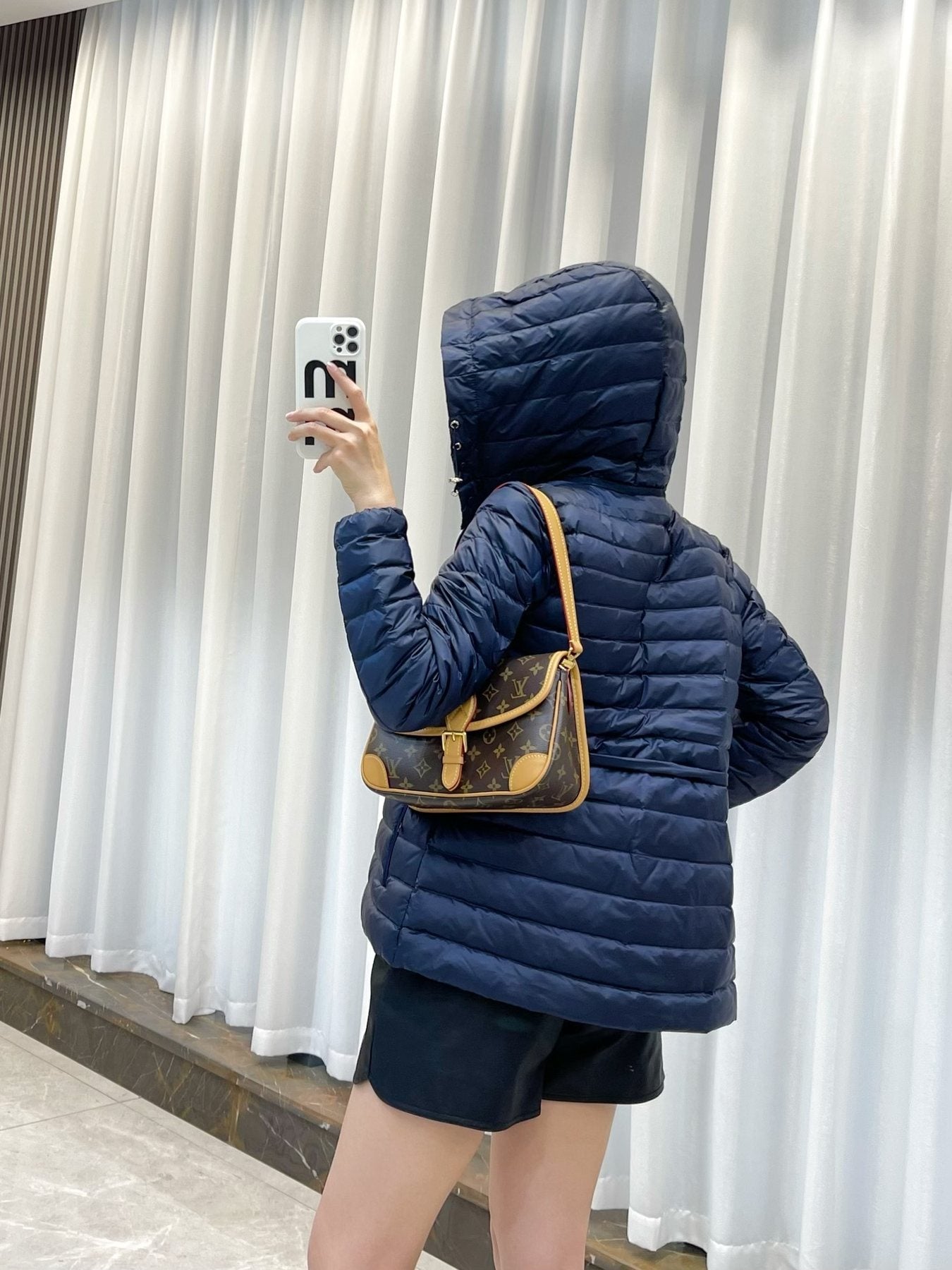 Moncler Short Hooded Down Coat