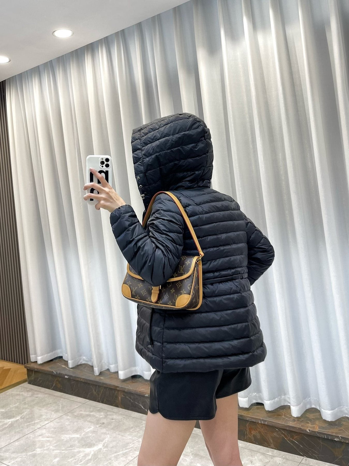 Moncler Short Hooded Down Coat