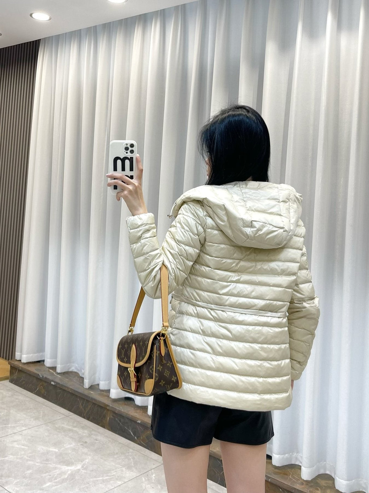 Moncler Short Hooded Down Coat