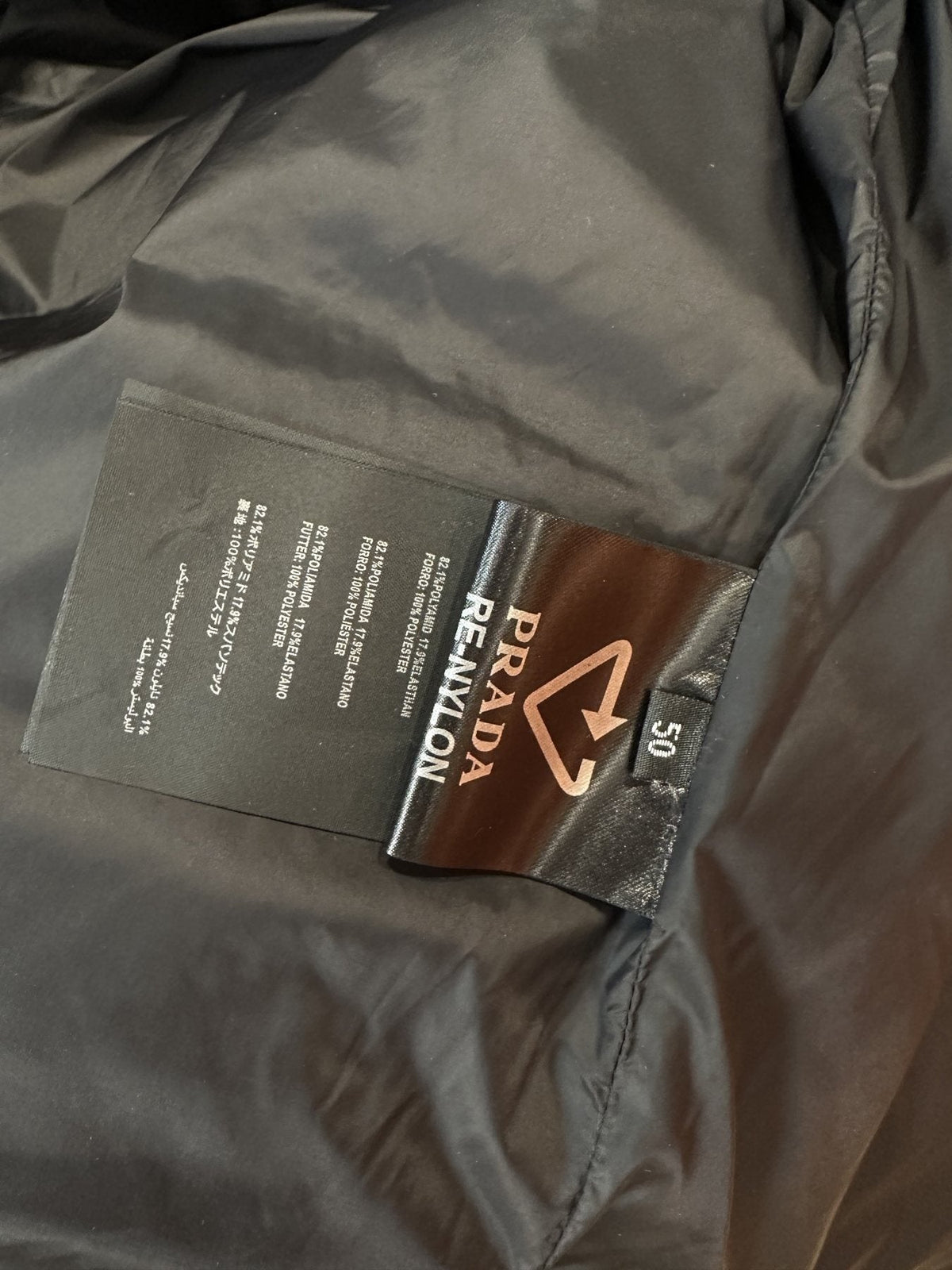 Prada Hooded Triangle-Badge Puffer Jacket