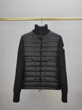 Moncler Black Hybrid Padded Knit Zip Jacket
