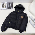 Celine Cropped Hooded Puffer Coat
