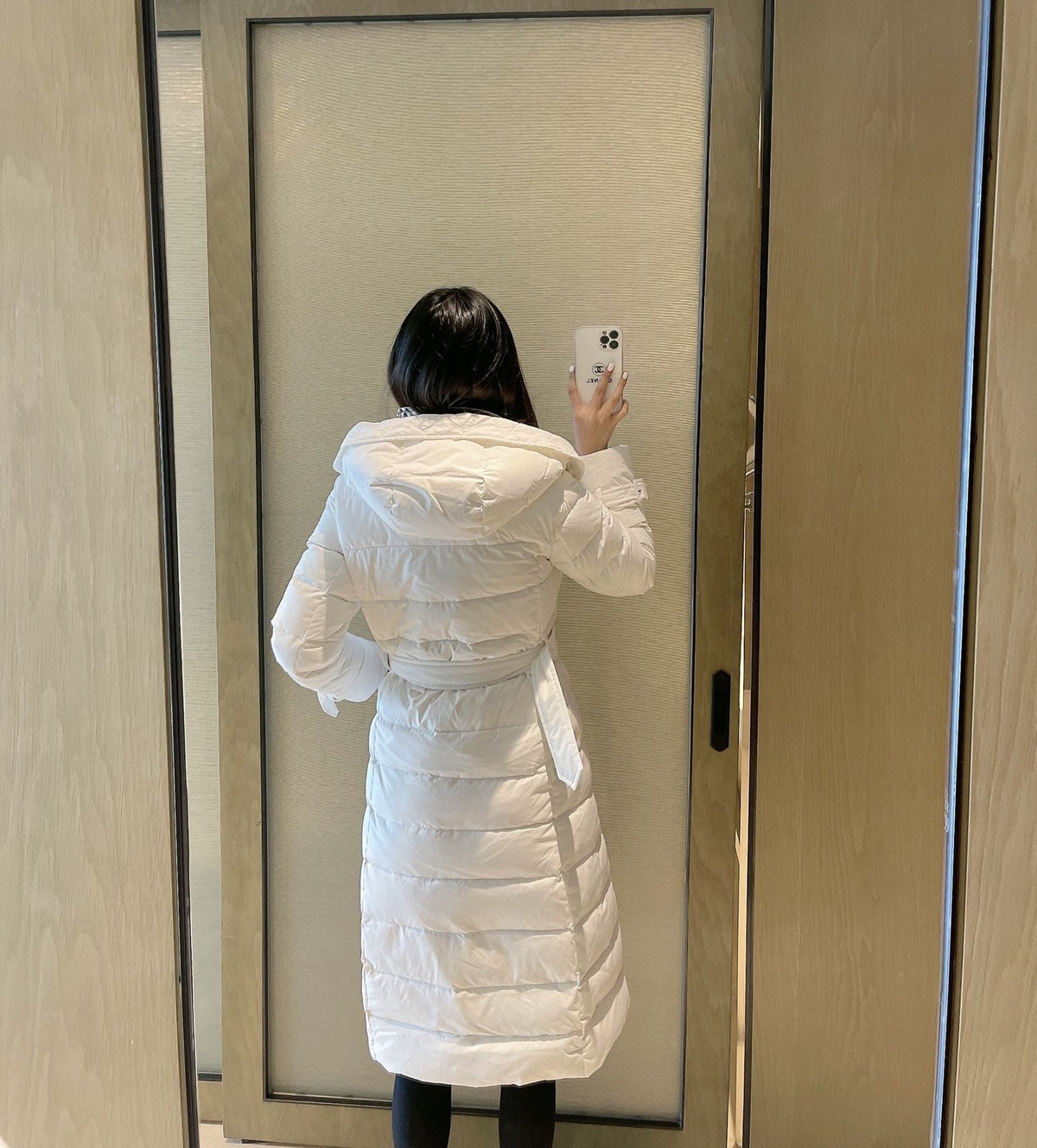 Burberry Belted Double-Breasted Long Down Jacket