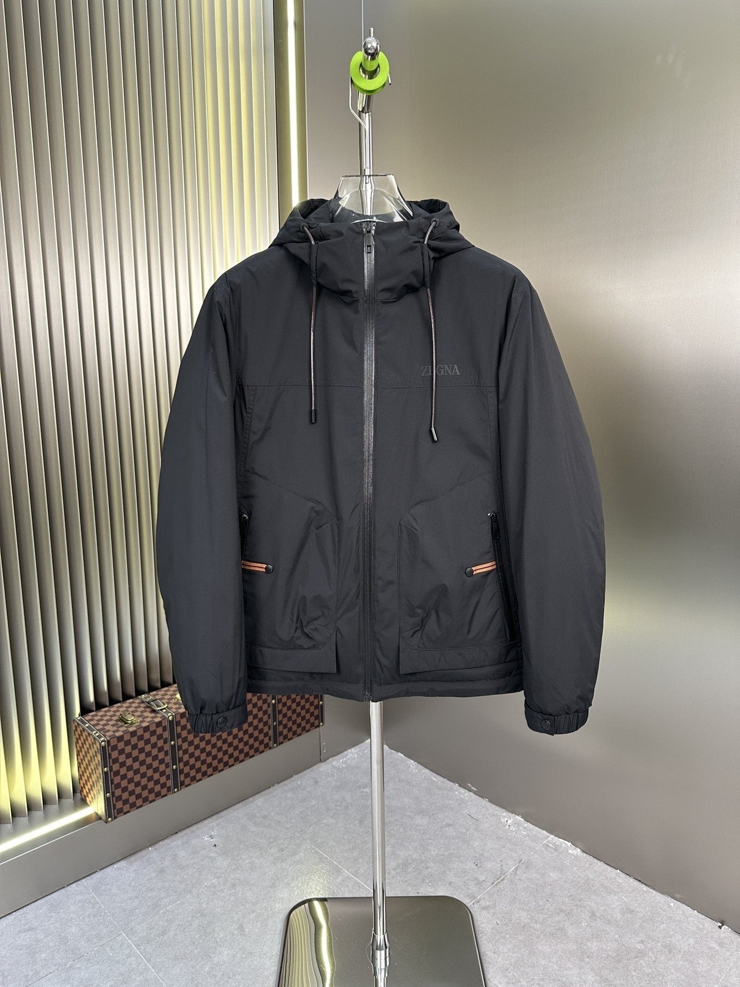 Zegna Hooded Short Down Coat
