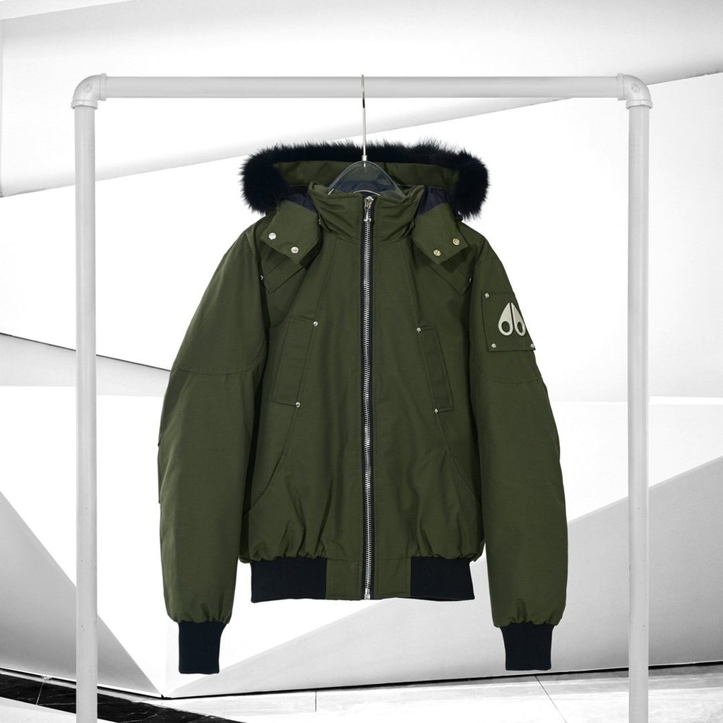 Moose Knuckles Fur-Trim Hooded Puffer Jacket