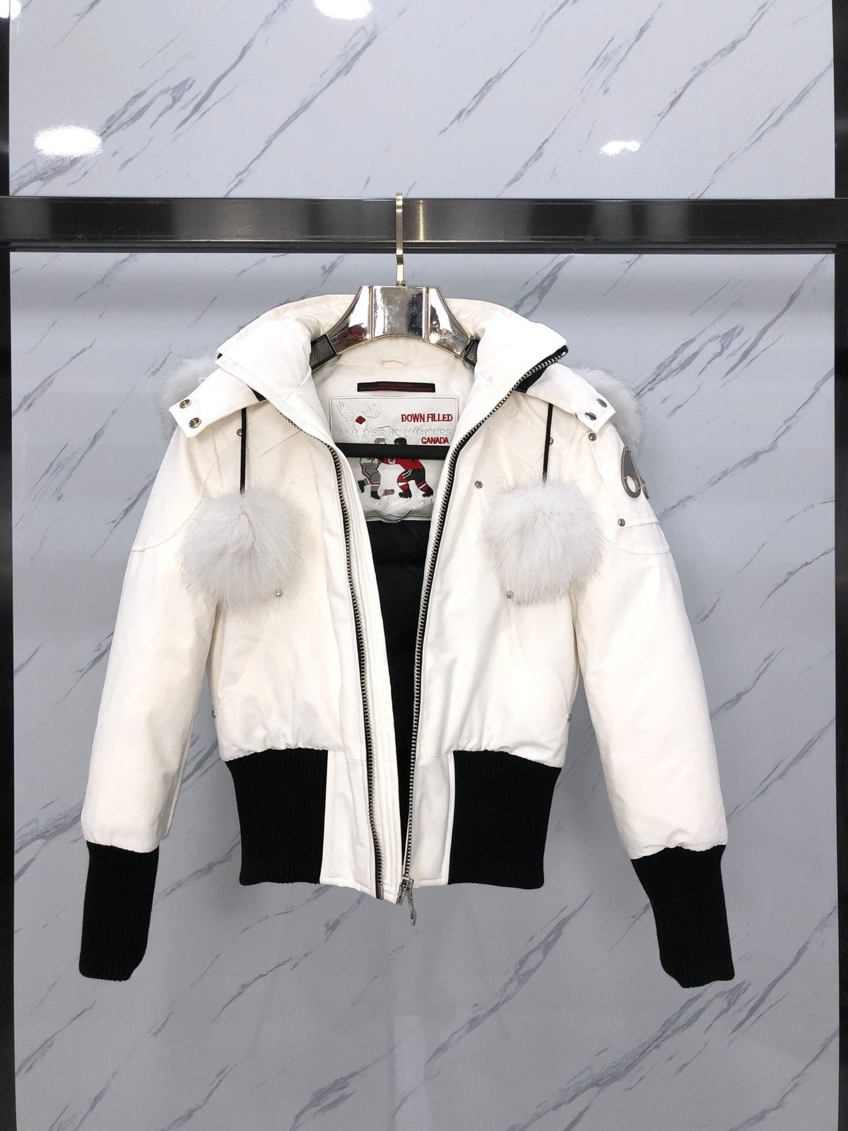 Moose Knuckles Women's Fur-Trim Hooded Puffer Jacket