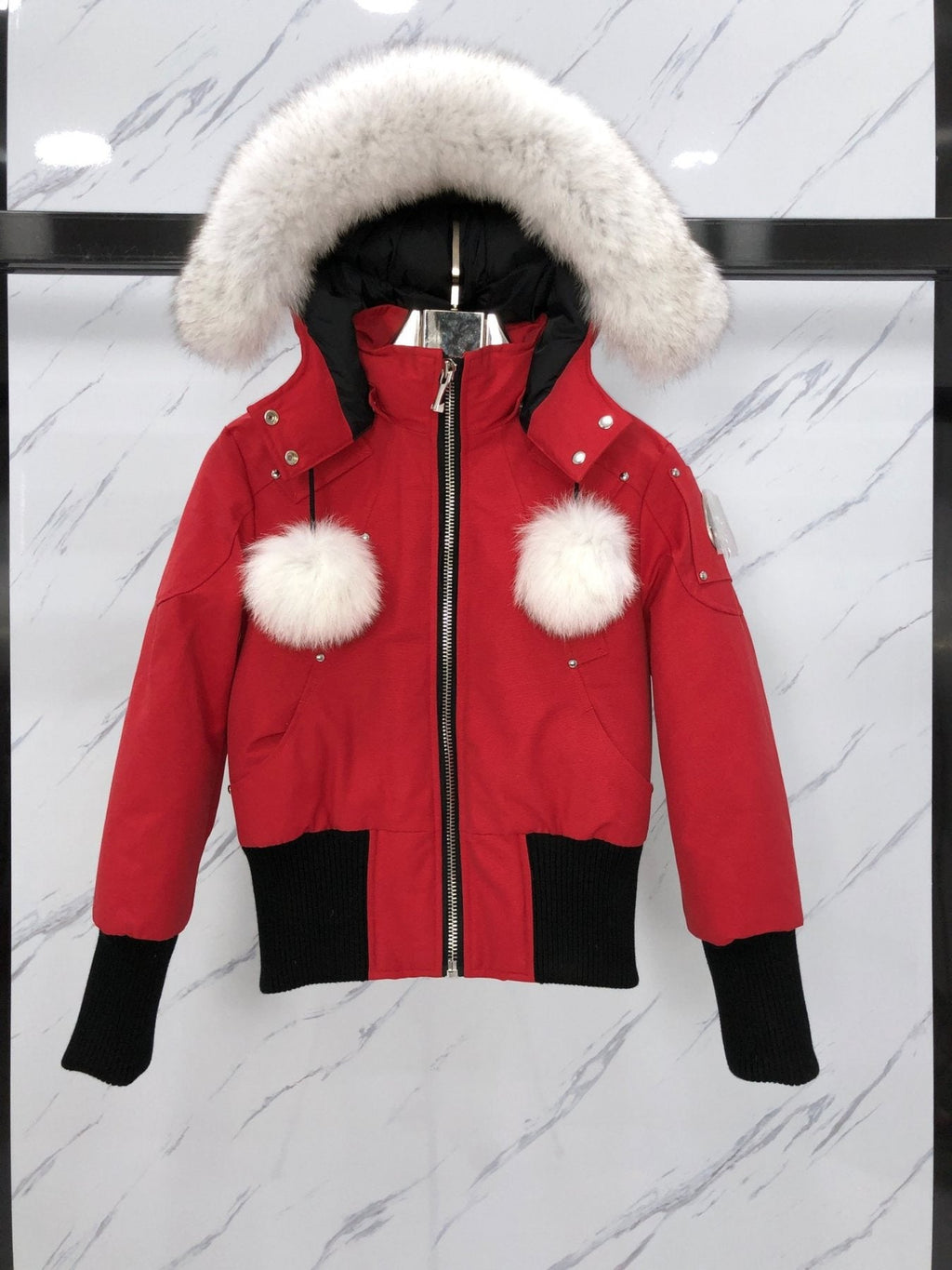 Moose Knuckles Women's Fur-Trim Hooded Puffer Jacket