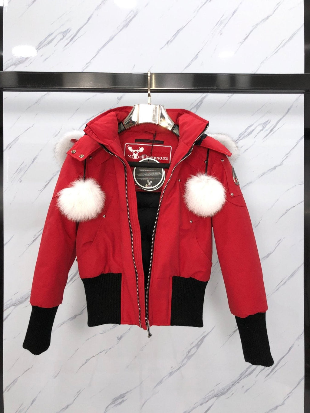 Moose Knuckles Women's Fur-Trim Hooded Puffer Jacket