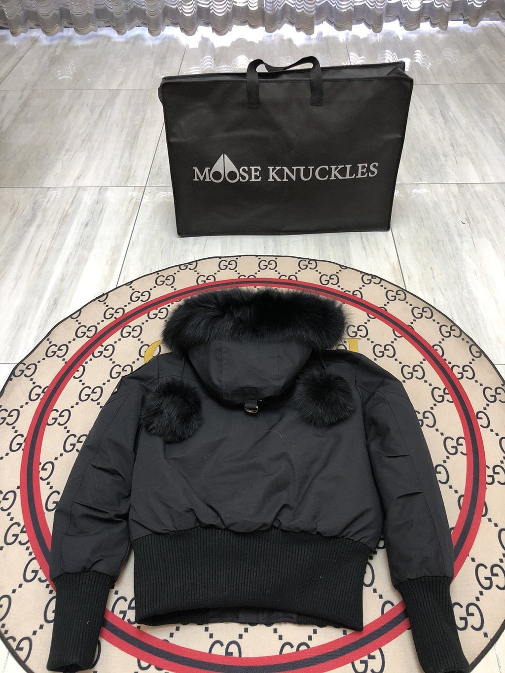 Moose Knuckles Women's Fur-Trim Hooded Puffer Jacket