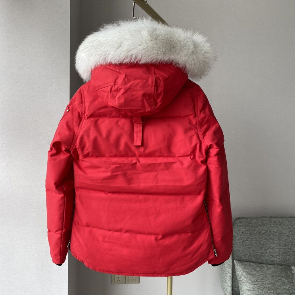 Moose Knuckles Women's Fur-Trim Hood Short Down Jacket