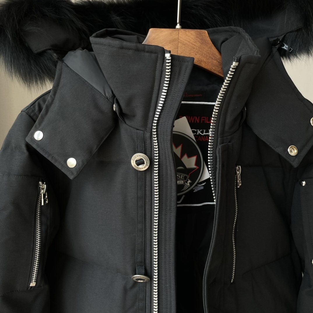 Moose Knuckles Fur-Trim Hooded Puffer Jacket
