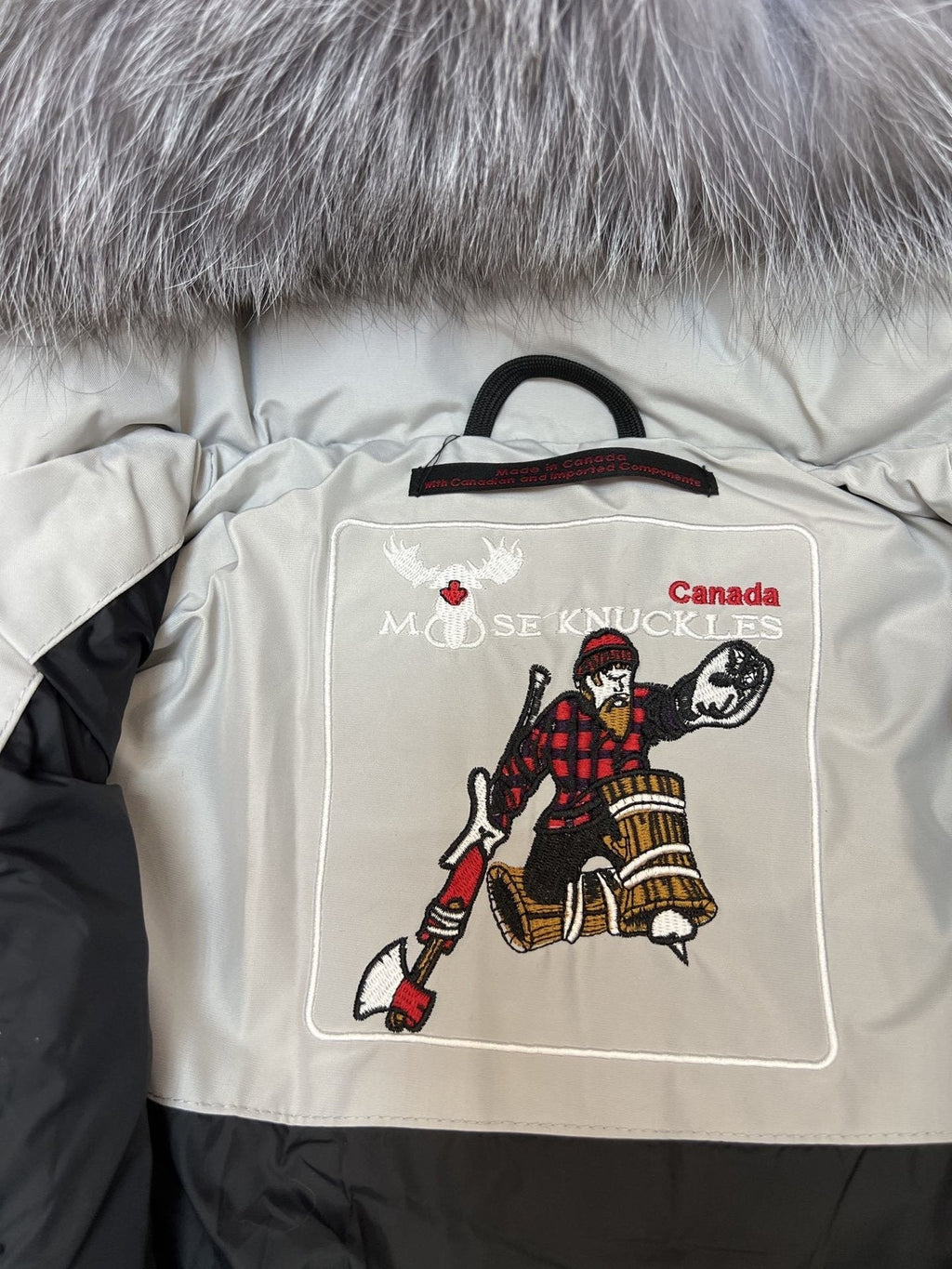 Moose Knuckles Fur-Trim Hooded Puffer Jacket