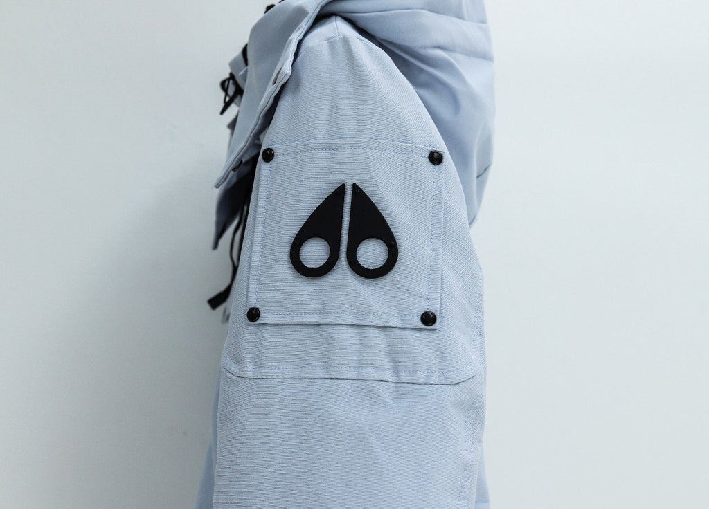 Moose Knuckles Contrast Panel Hooded Puffer Jacket
