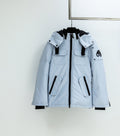 Moose Knuckles Contrast Panel Hooded Puffer Jacket