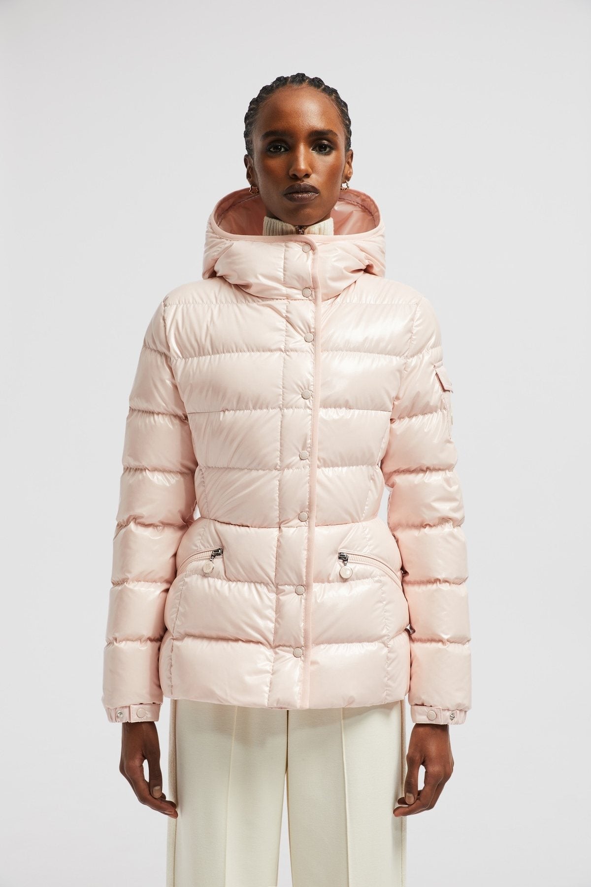 Moncler Women's Hooded Glossy Puffer Coat