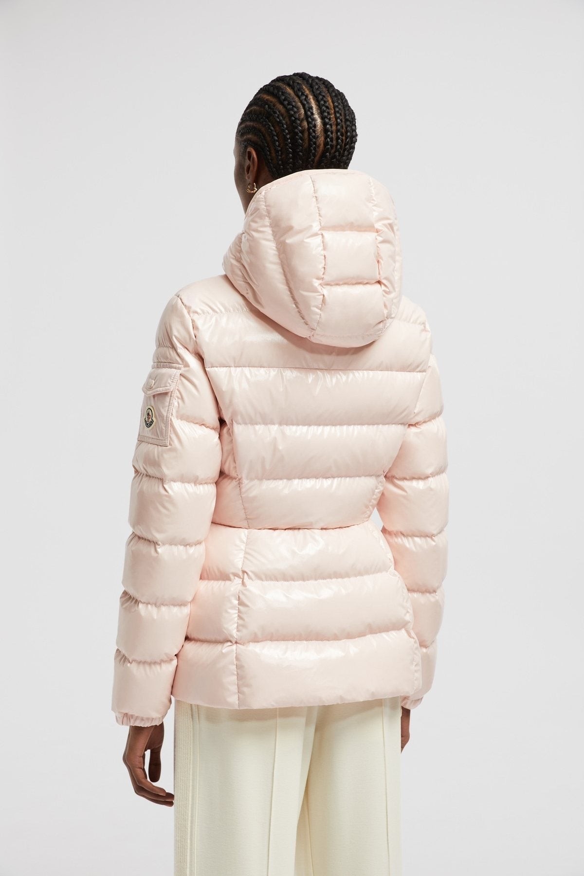 Moncler Women's Hooded Glossy Puffer Coat
