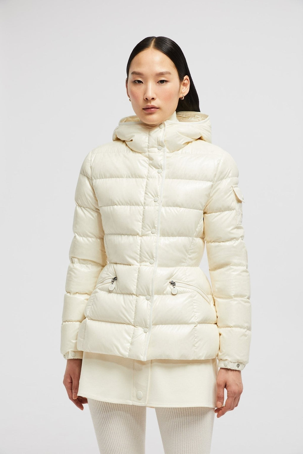 Moncler Women's Hooded Glossy Puffer Coat