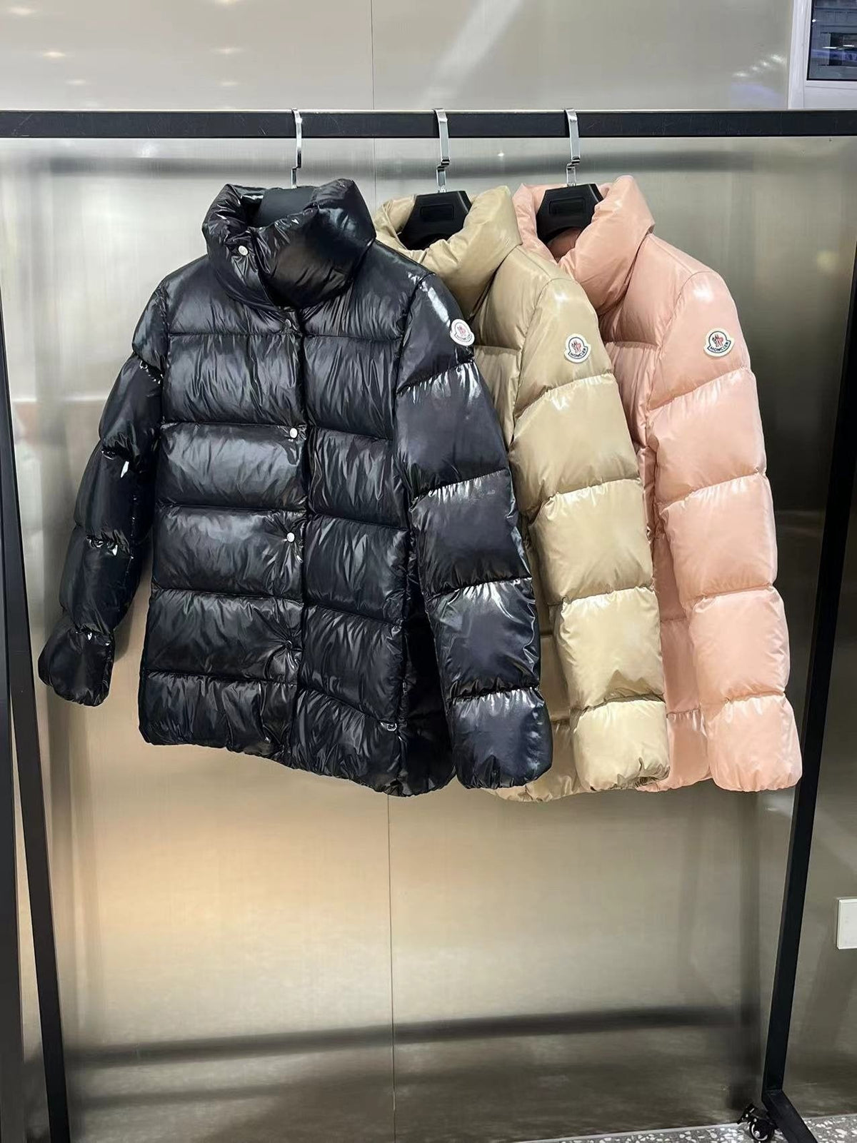 Moncler Women's Glossy Quilted Short Down Coat