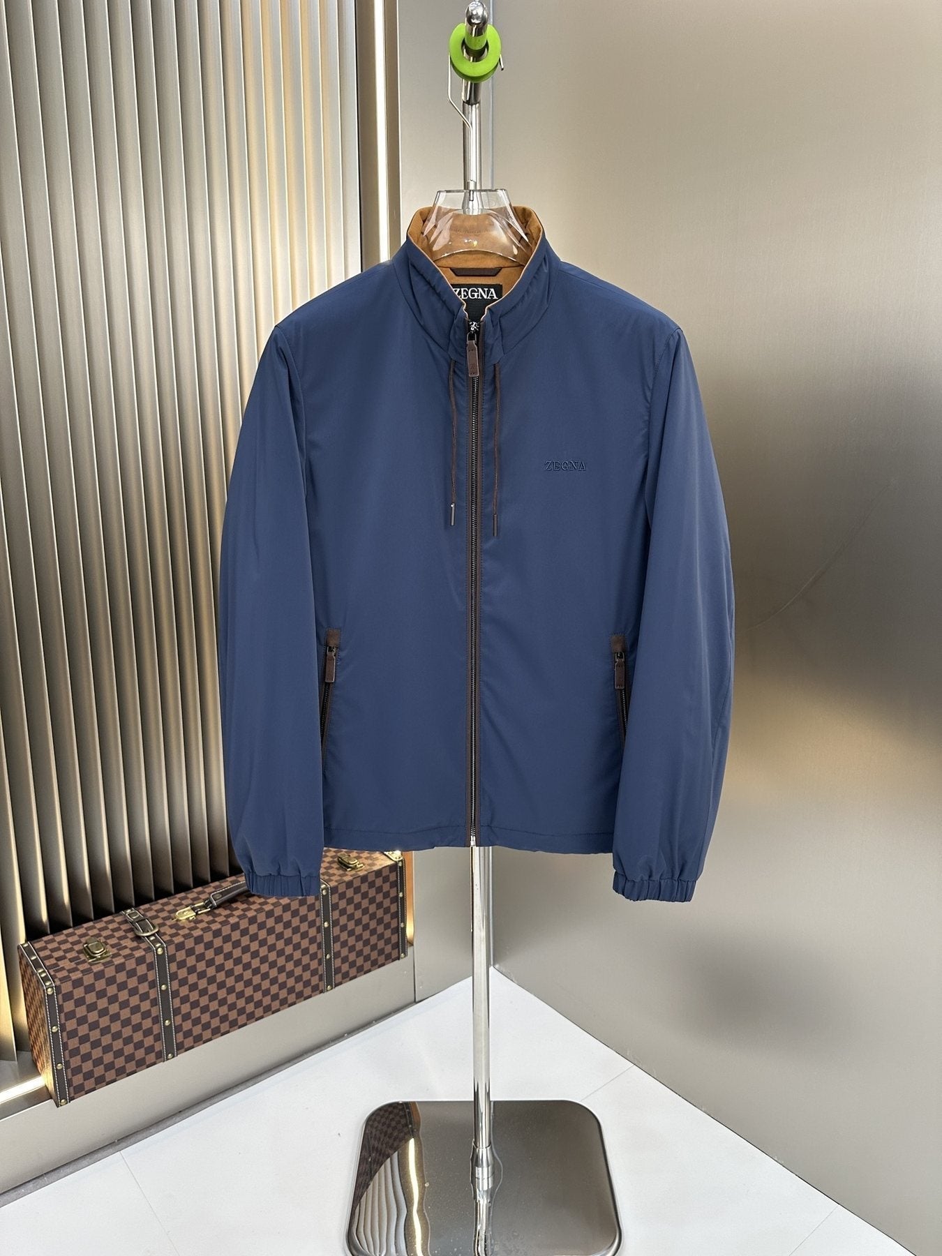 Zegna Reversible Stand-Collar Coat
