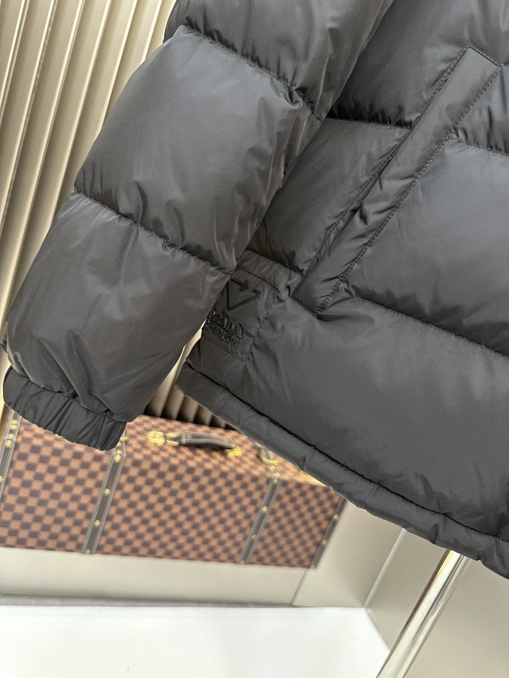 Prada Quilted Stand Collar Puffer Jacket