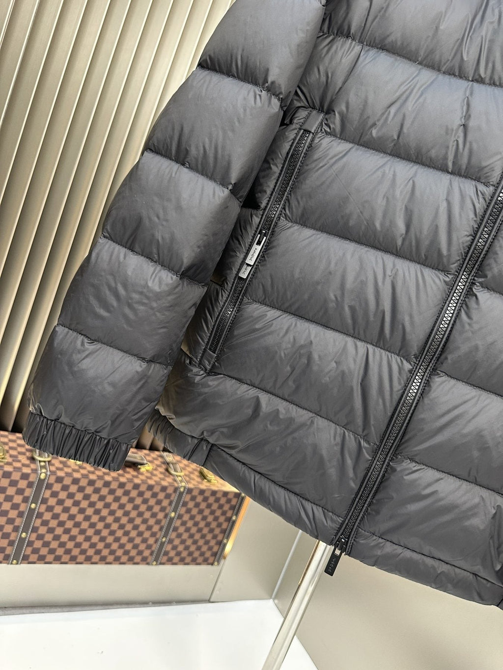 Prada Black Hooded Puffer Jacket