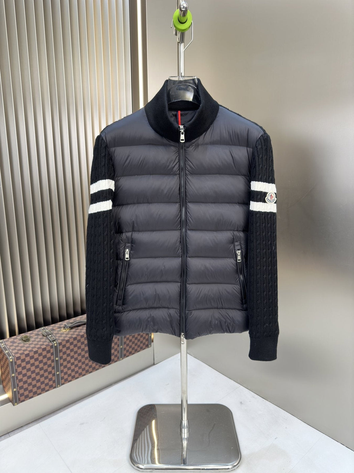 Moncler Men's Hybrid Quilted Knit Puffer Jacket