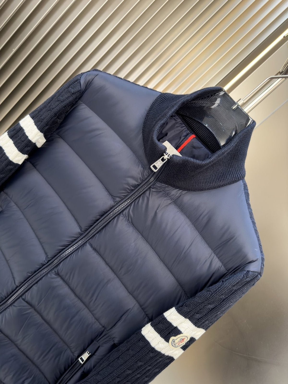 Moncler Men's Hybrid Quilted Knit Puffer Jacket