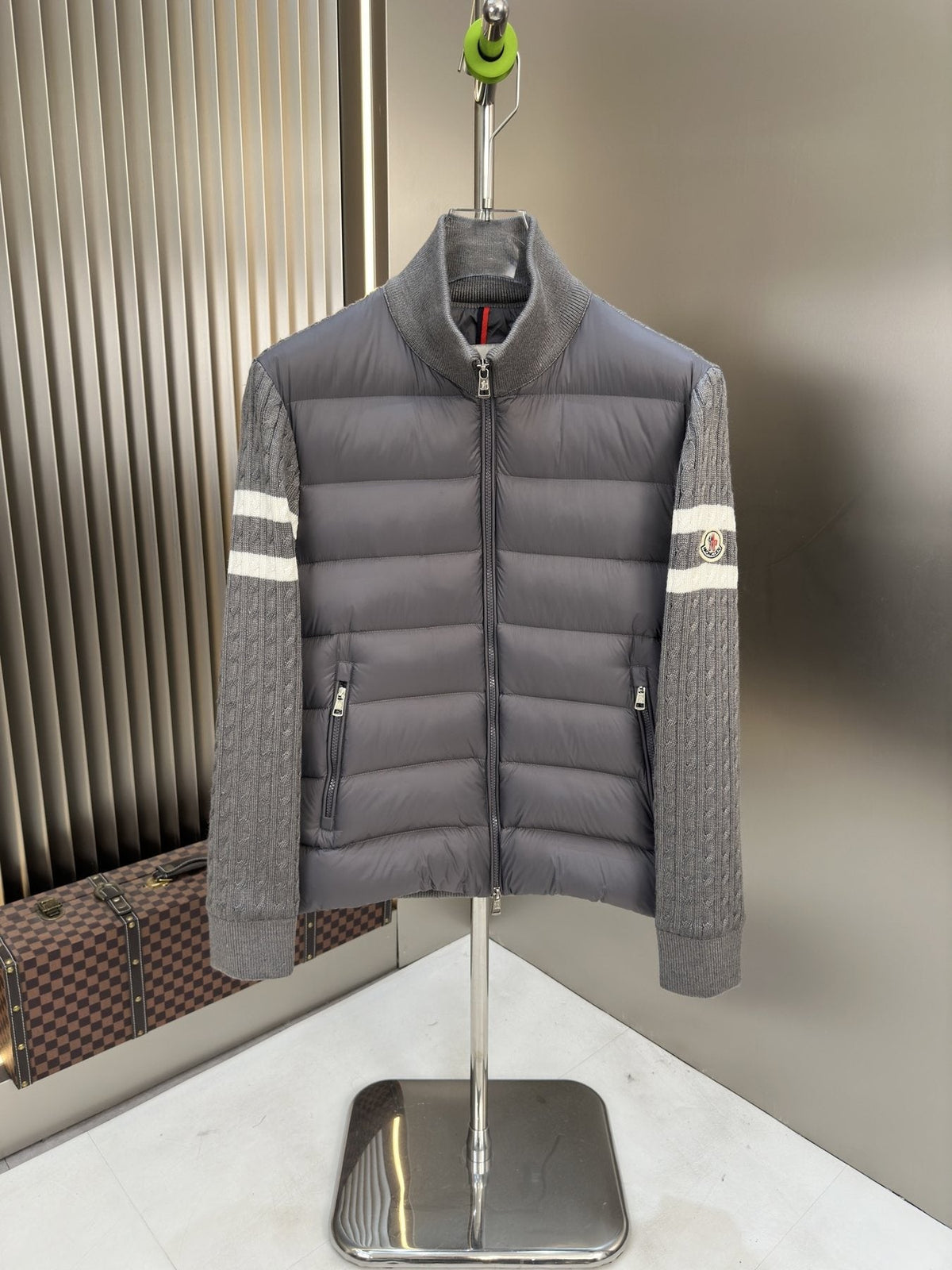 Moncler Men's Hybrid Quilted Knit Puffer Jacket