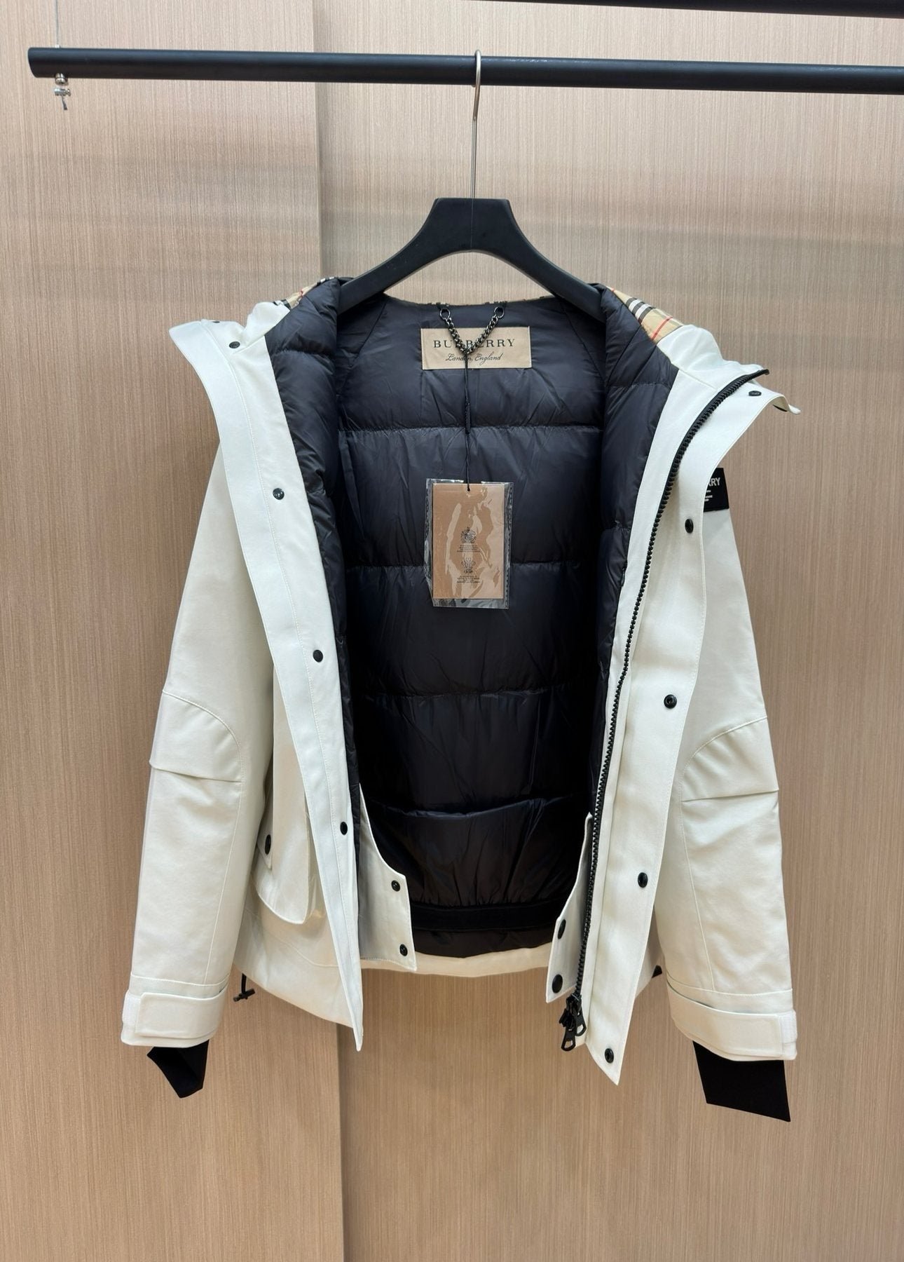 Burberry Hooded Utility Short Down Jacket