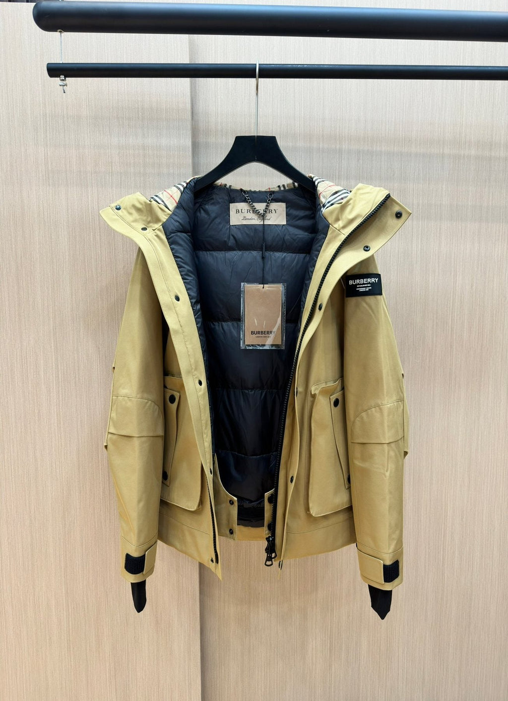 Burberry Hooded Utility Short Down Jacket