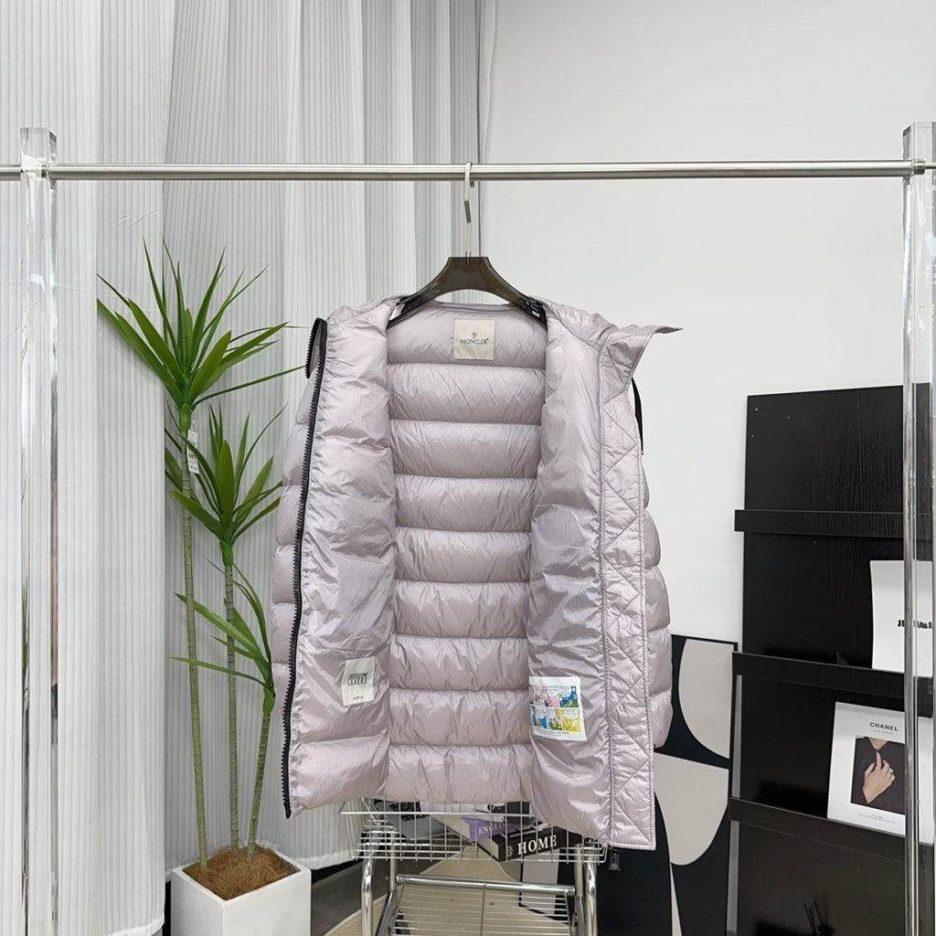 Moncler Women's Hooded Quilted Long Down Coat