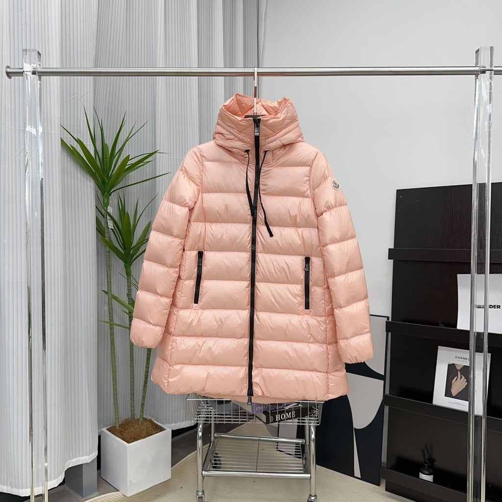 Moncler Women's Hooded Quilted Long Down Coat