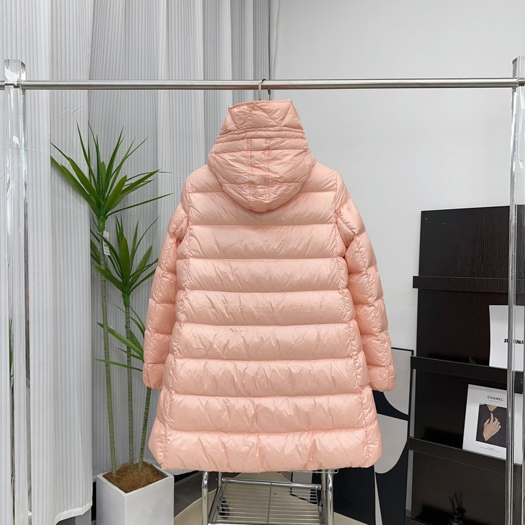 Moncler Women's Hooded Quilted Long Down Coat