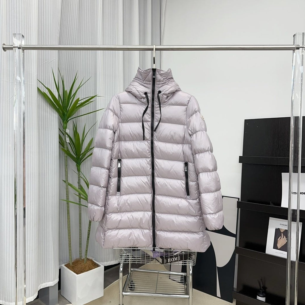 Moncler Women's Hooded Quilted Long Down Coat