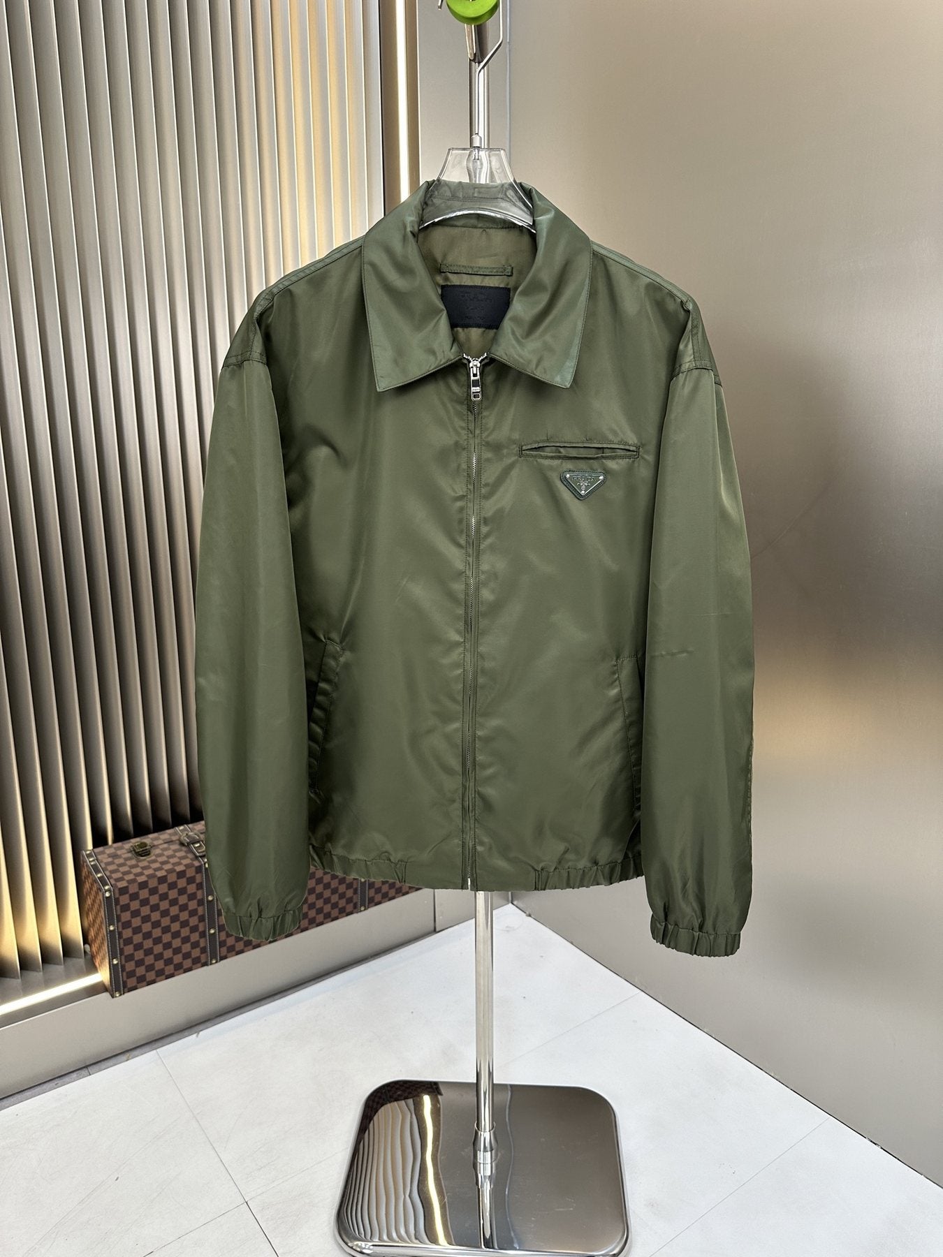 Prada Collared Zip-Front Jacket