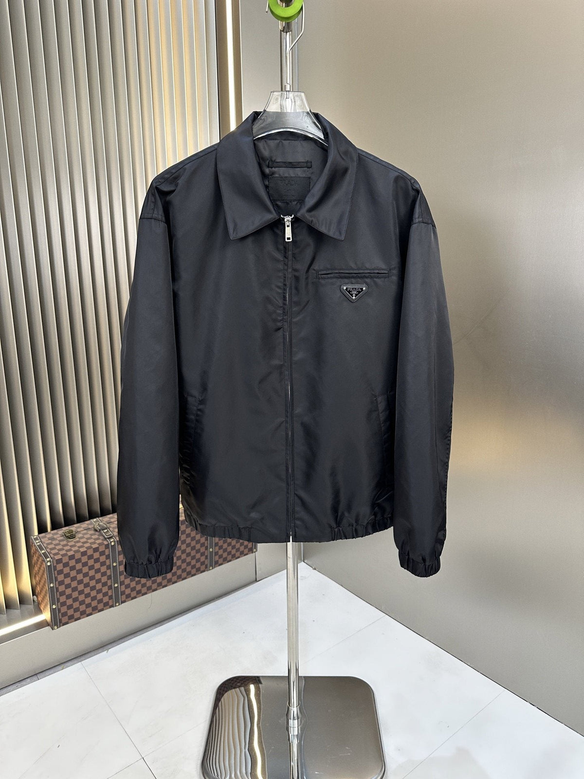 Prada Collared Zip-Front Jacket