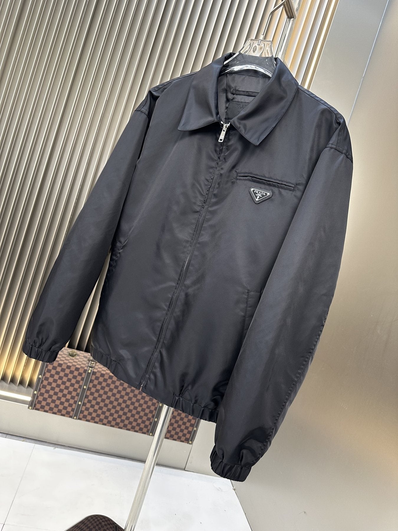 Prada Collared Zip-Front Jacket
