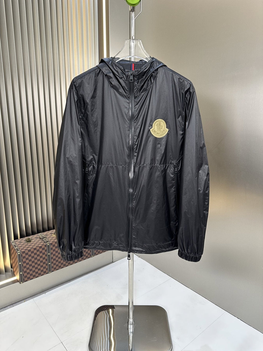 Moncler Hooded Chest Badge Windbreaker
