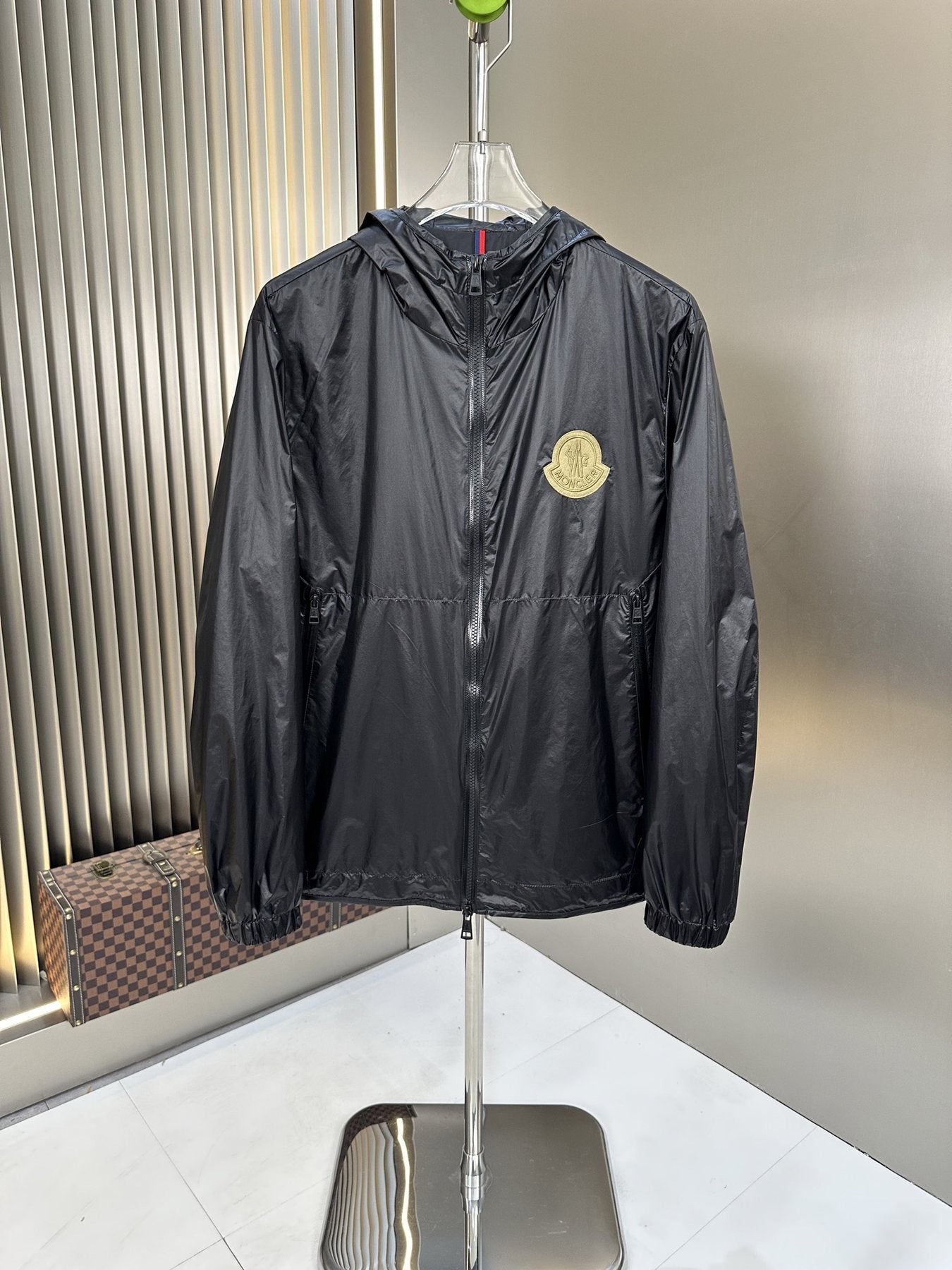 Moncler Hooded Chest Badge Windbreaker