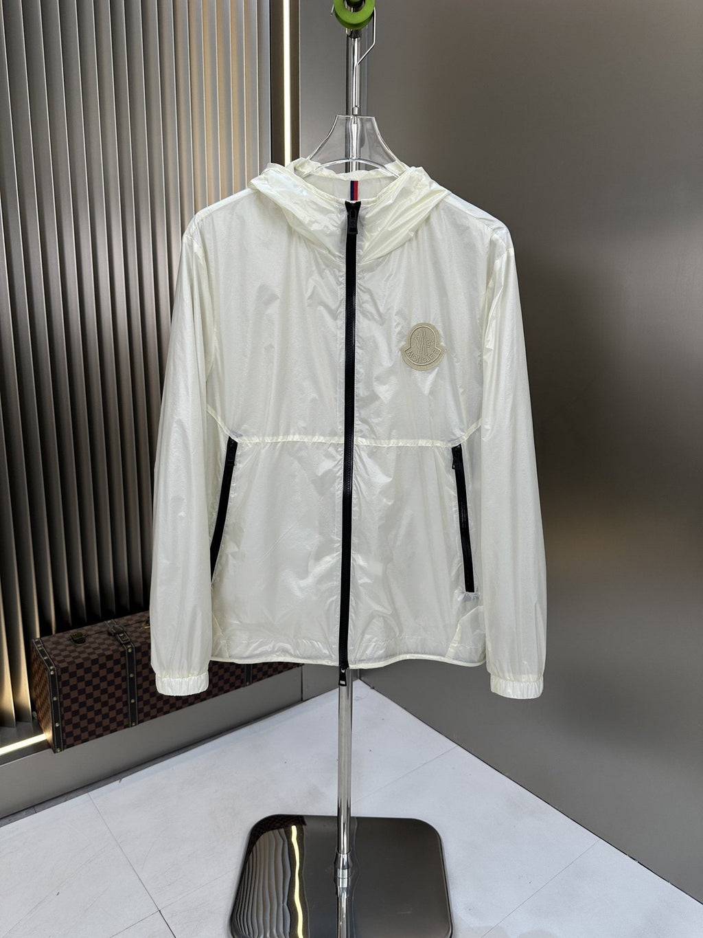 Moncler Hooded Chest Badge Windbreaker